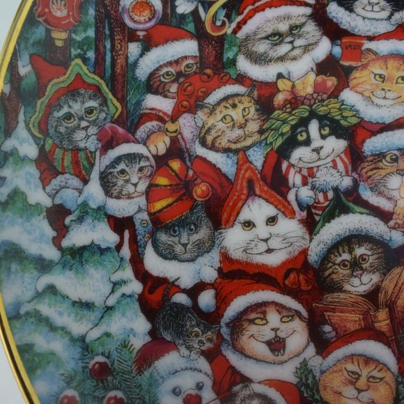 Franklin Mint "Santa Claws" Decorative Plate Design by Bill Bell Limited Edition - Picture 3 of 10